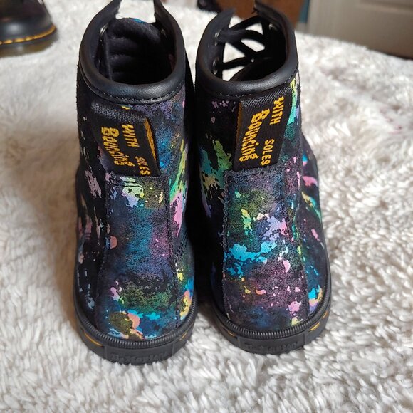 Dr. Martens 1460 Pascal Rainbow Tutti Frutti Lace Up Boots W6 Colorful Bold Arts - Picture 8 of 12